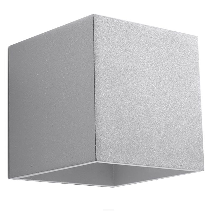 Applique up and down en aluminium grise, Andro
