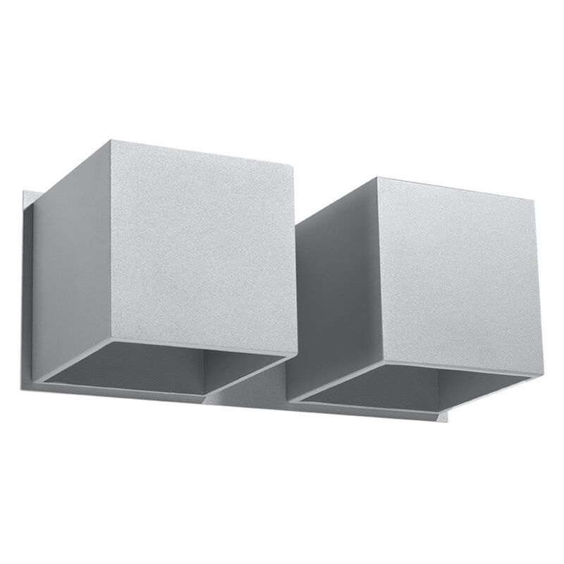 Applique up and down en aluminium grise, Andro Applique up and down en aluminium grise, Andro
