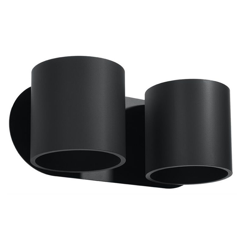 Applique up and down en aluminium noire, Amely