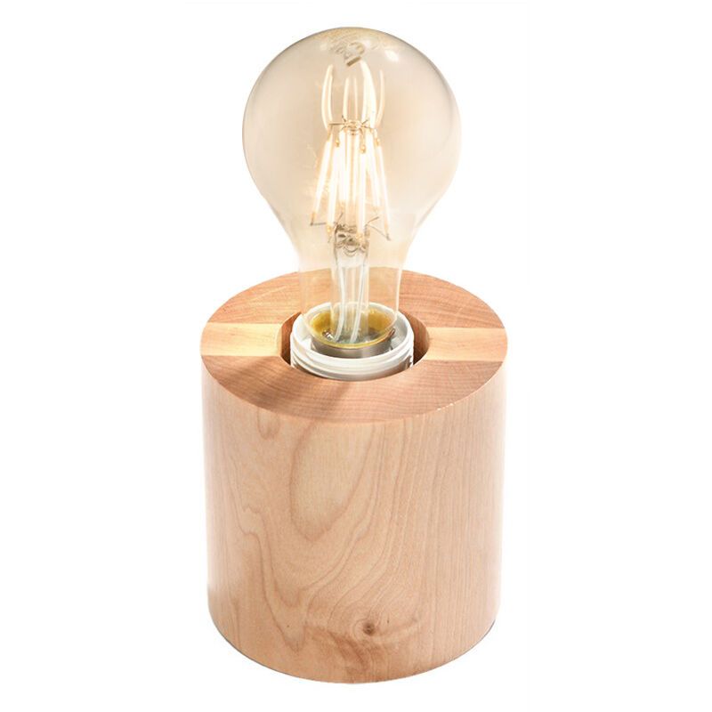 Lampe de table en bois marronne, Anela