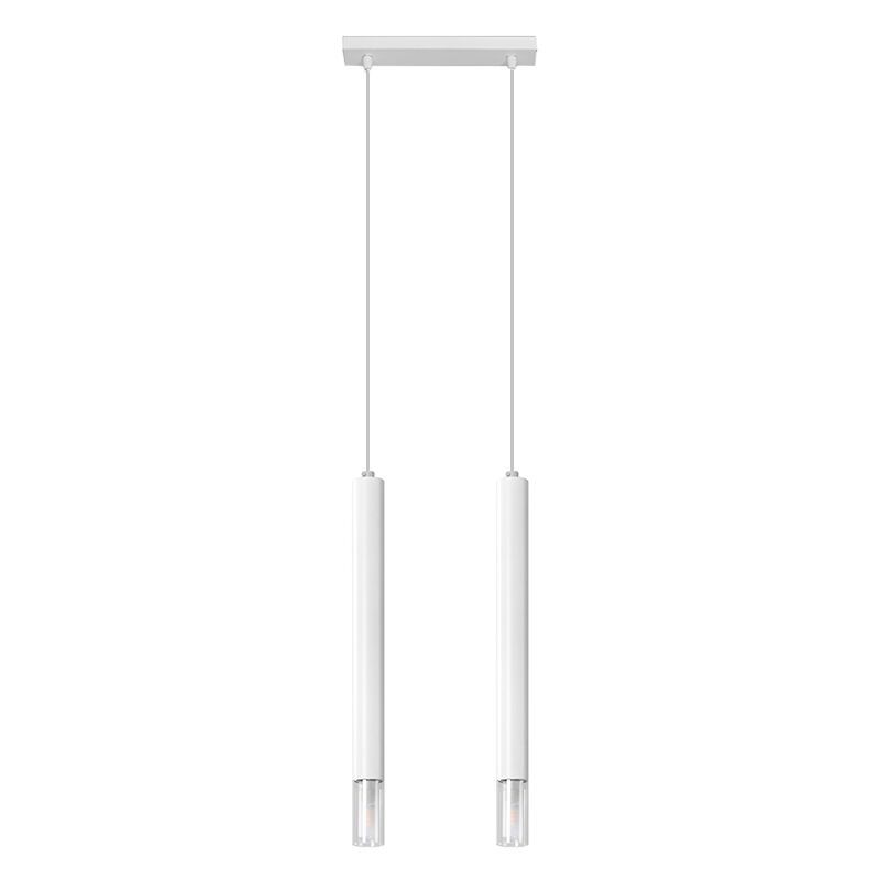 Suspension en verre blanche, Ishani