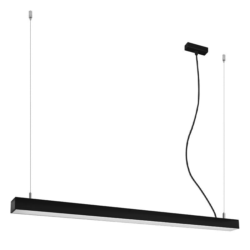 Suspension en aluminium noire, Mascha, 38W, 3000K LED