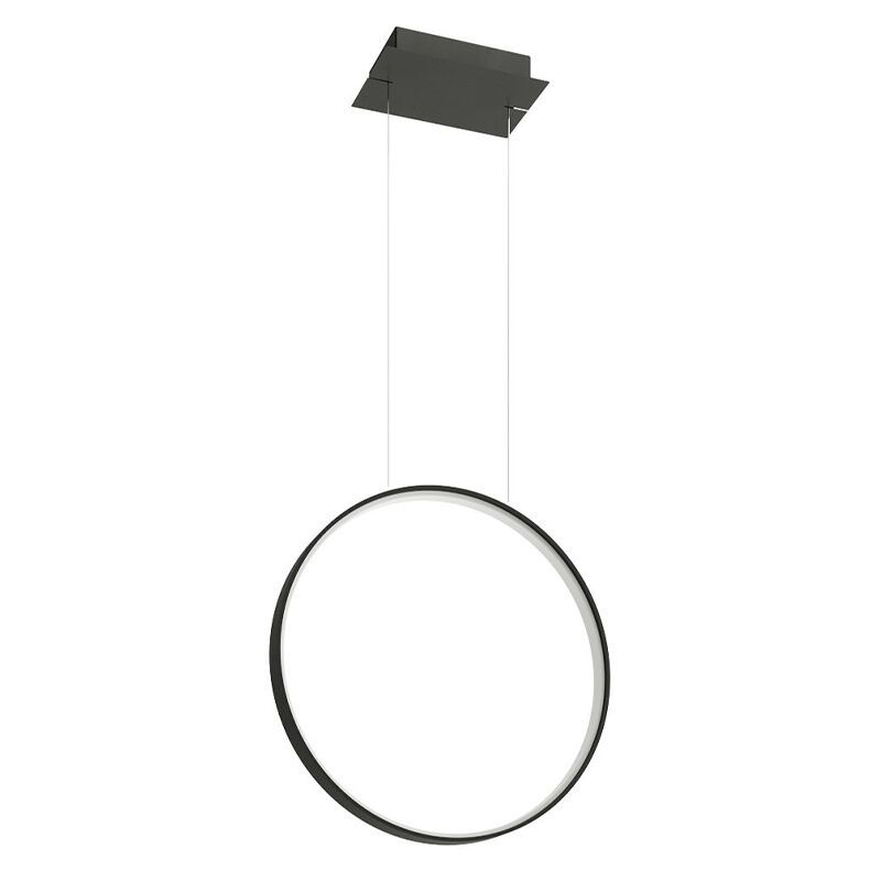 Suspension en aluminium noire, Ringo, 30W, 3000K LED