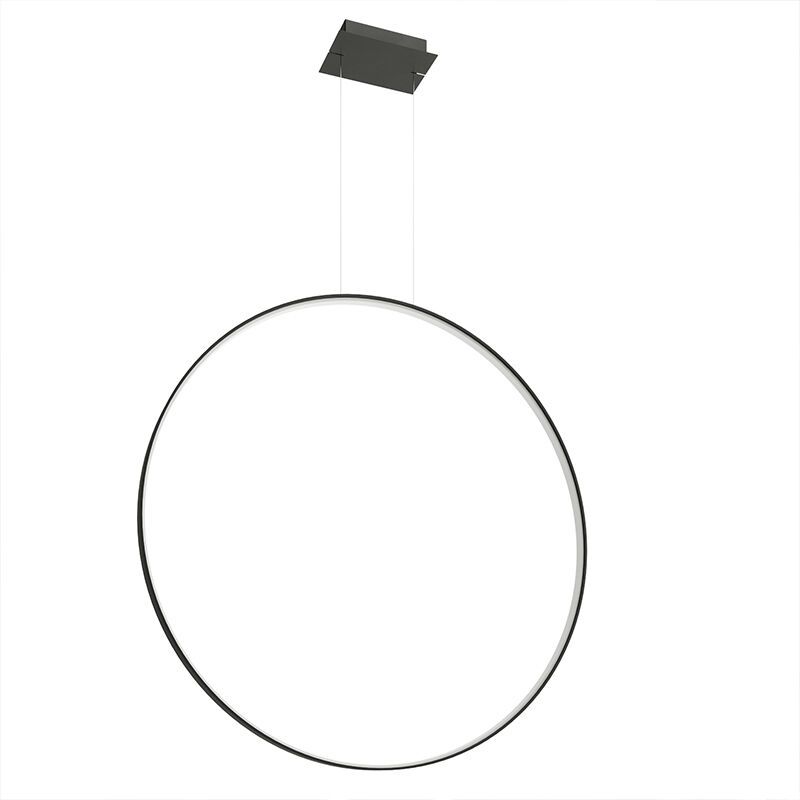 Suspension en aluminium noire, Ringo, 70W, 3000K LED