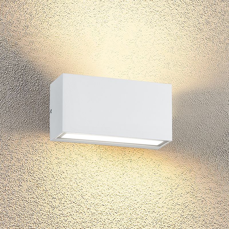 Luminaire extérieur moderne blanc, Seby, 10W, 3000K LED, IP65