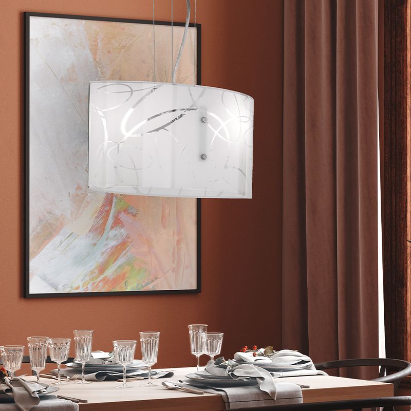 Suspension moderne blanche, Antoine