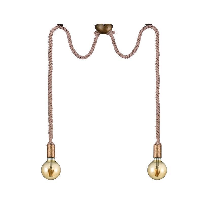 Suspension sans abat-jour rustique bronze, Inca Suspension sans abat-jour rustique bronze, Inca