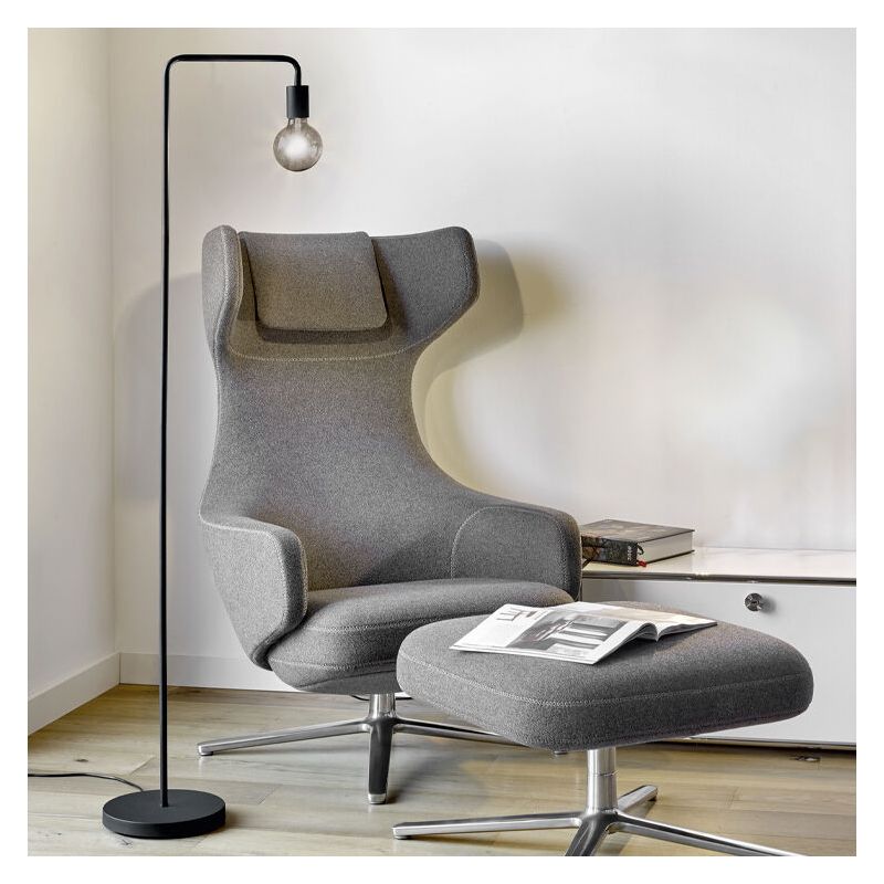 Lampadaire moderne noir, Ritual, avec interrupteur