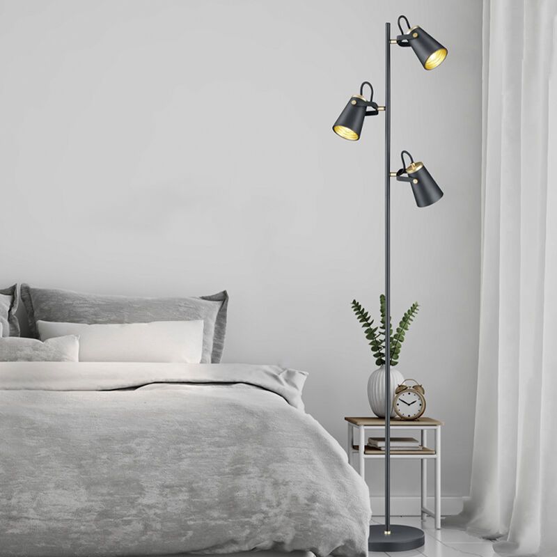Lampadaire moderne noir, Skals, avec interrupteur