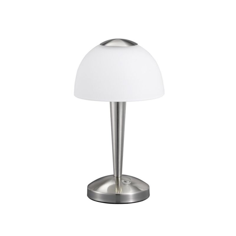 Lampe de table classique nickel, Daphne, 4W, 3000K LED, avec interrupteur Lampe de table classique nickel, Daphne, 4W, 3000K LED, avec interrupteur