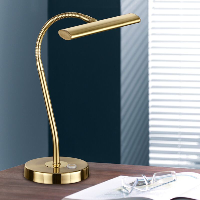 Lampe de table moderne laiton, Eliza, 4W, 3000K LED, avec interrupteur Lampe de table moderne laiton, Eliza, 4W, 3000K LED, avec interrupteur