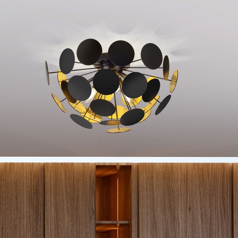 Lampe plafond moderne noire, Xinhe