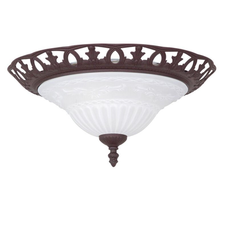 Lampe plafond classique couleur rouille, Eleonora