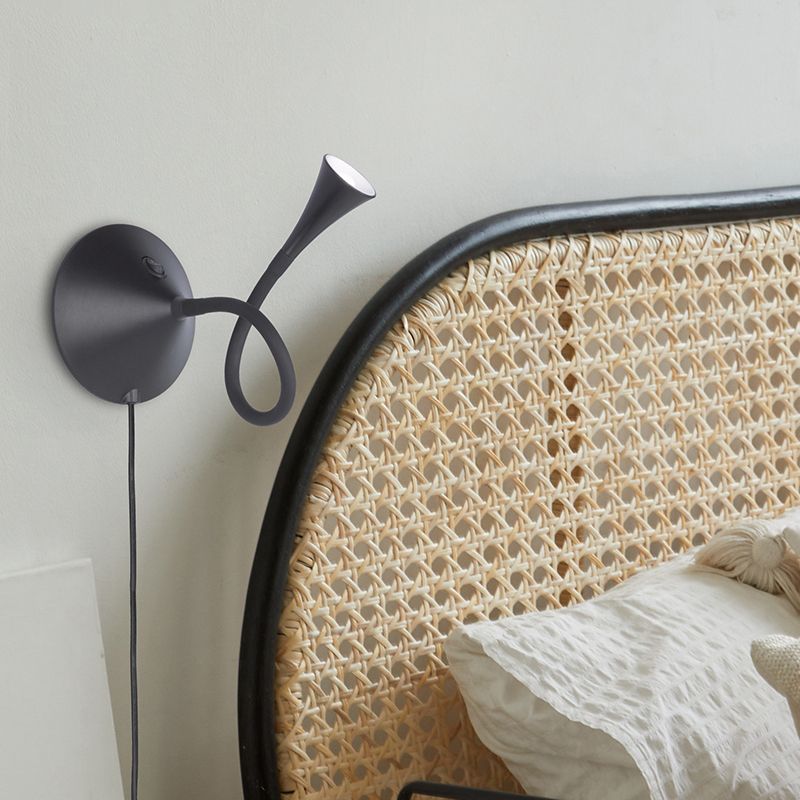 Lampe de table moderne noire, Yelaisa, 3W, 3000K LED, avec interrupteur