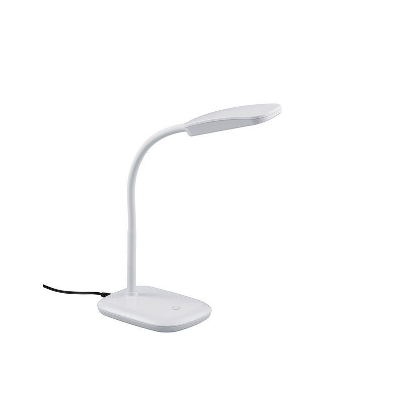 Lampe de bureau moderne blanche, Charlot, 3,5W, 3000K LED, avec interrupteur Lampe de bureau moderne blanche, Charlot, 3,5W, 3000K LED, avec interrupteur