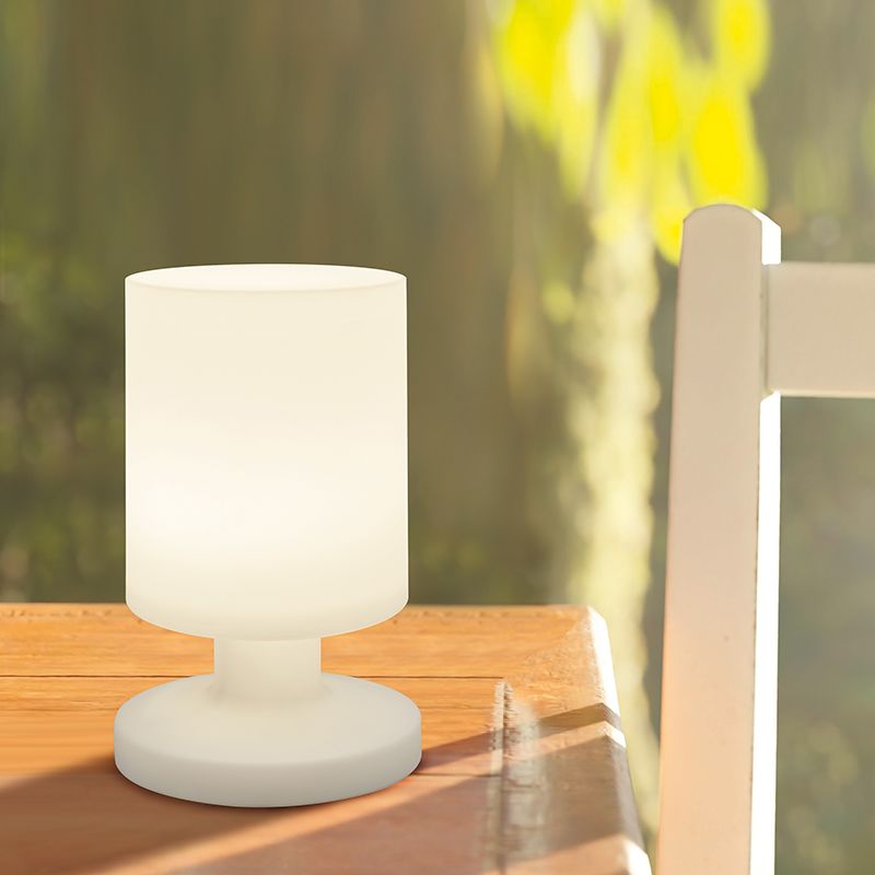 Lampe de table extérieur en plastique blanche, Wiesje, 1,5W, 3000K LED, IP44, avec interrupteur Lampe de table extérieur en plastique blanche, Wiesje, 1,5W, 3000K LED, IP44, avec interrupteur