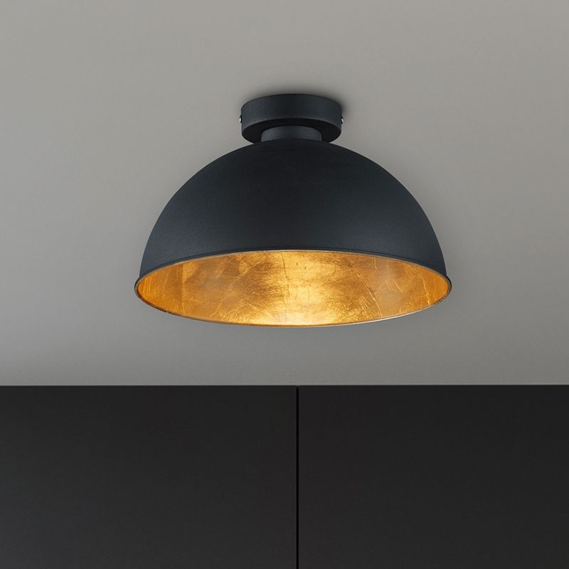Lampe plafond industrielle noire, Lyndee Lampe plafond industrielle noire, Lyndee