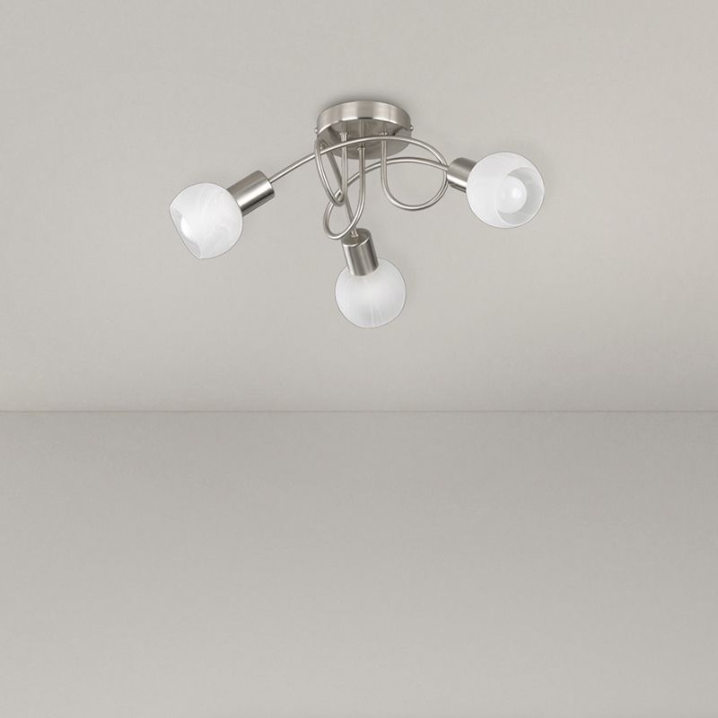 Lampe plafond moderne nickel, Benita