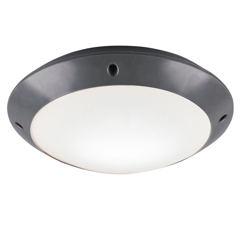 Lampe plafond moderne anthracite, Gandrup, IP54