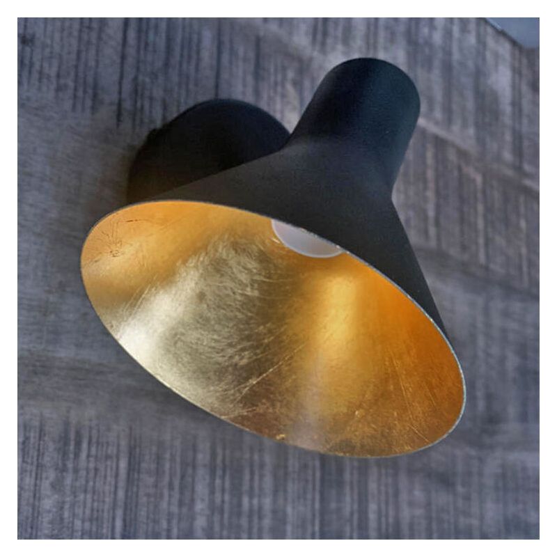 Spot mural industriel doré, Verena