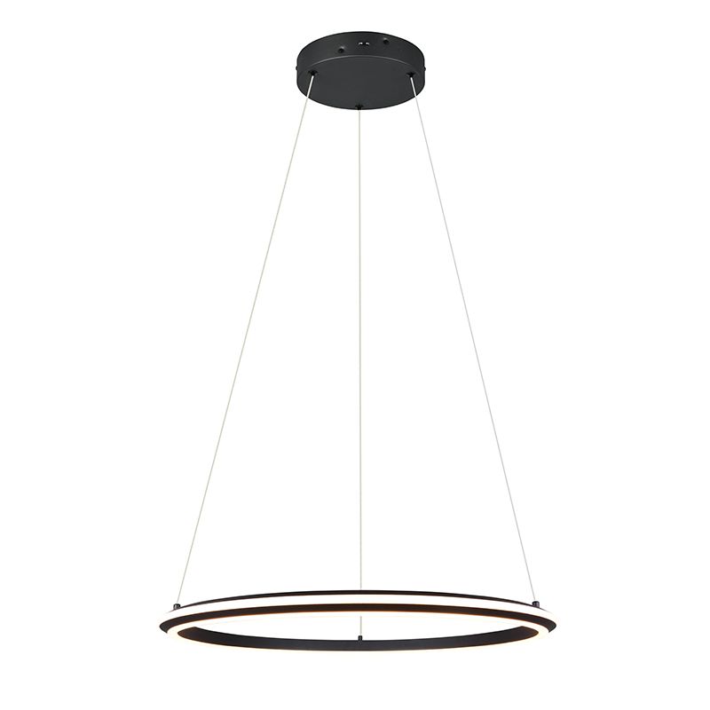 Suspension moderne noire, Jiry, 48W, white switch LED, gradable en 3 étapes Suspension moderne noire, Jiry, 48W, white switch LED, gradable en 3 étapes
