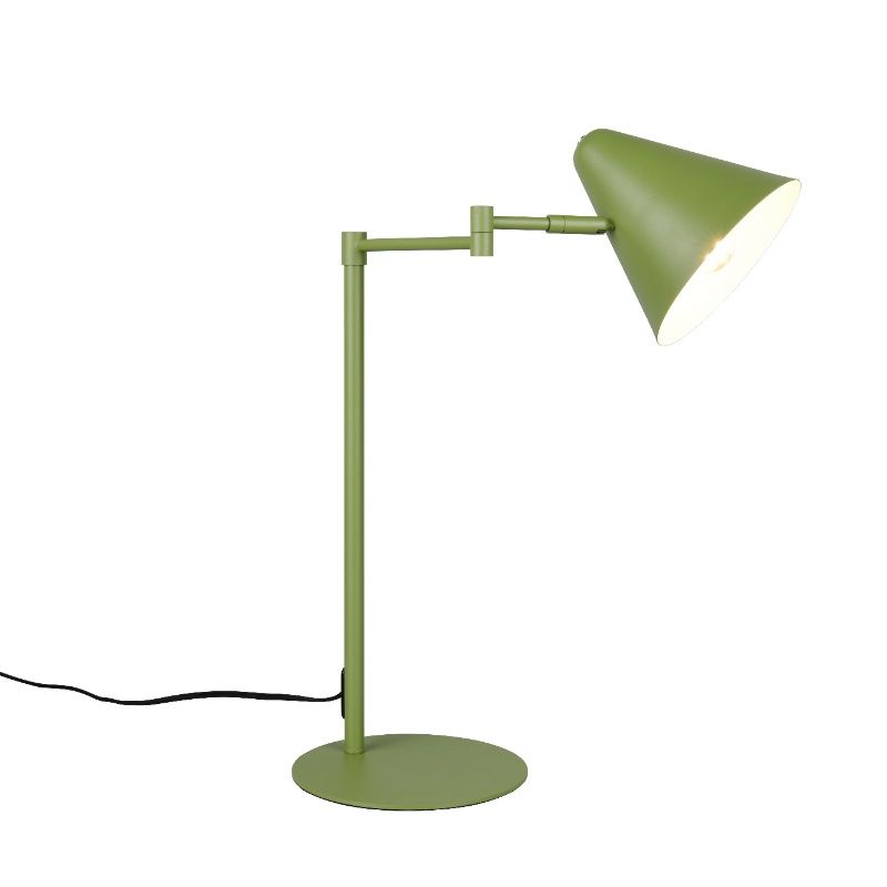 Lampe de bureau moderne verte, Jille, avec interrupteur Lampe de bureau moderne verte, Jille, avec interrupteur