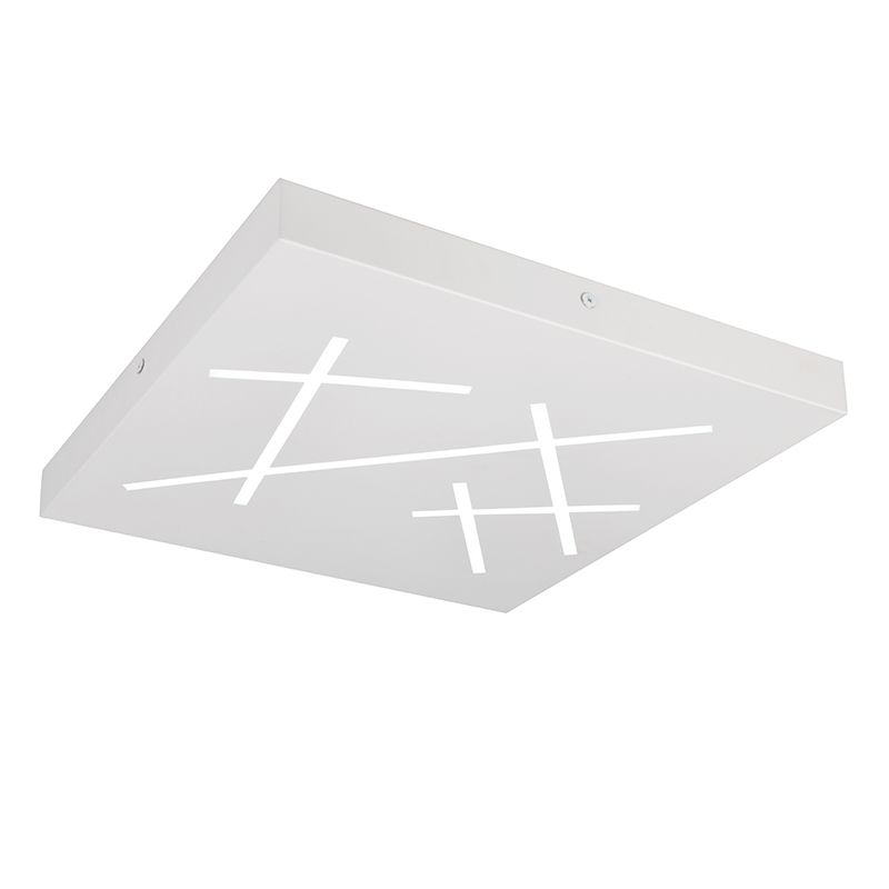 Lampe plafond design blanche, Eelco, 24W, blanc chaud à froid réglable LED, gradable en 3 étapes Lampe plafond design blanche, Eelco, 24W, blanc chaud à froid réglable LED, gradable en 3 étapes