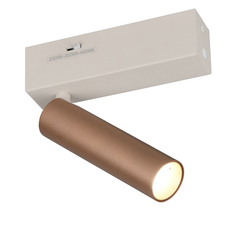 Spot mural moderne marron, Smail, 5,5W, white switch LED, gradable en 3 étapes