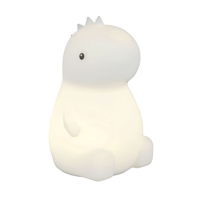 Lampe de table pour enfants en plastique blanche, Vedat, 0,5W, RGBW LED, avec interrupteur