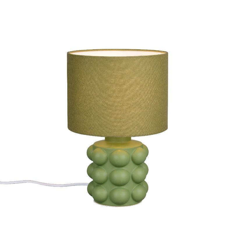 Lampe de table en céramique verte, Cihad, avec interrupteur