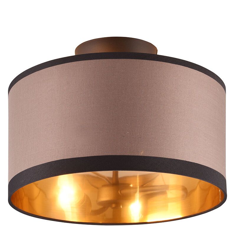 Lampe plafond moderne taupe, Denley