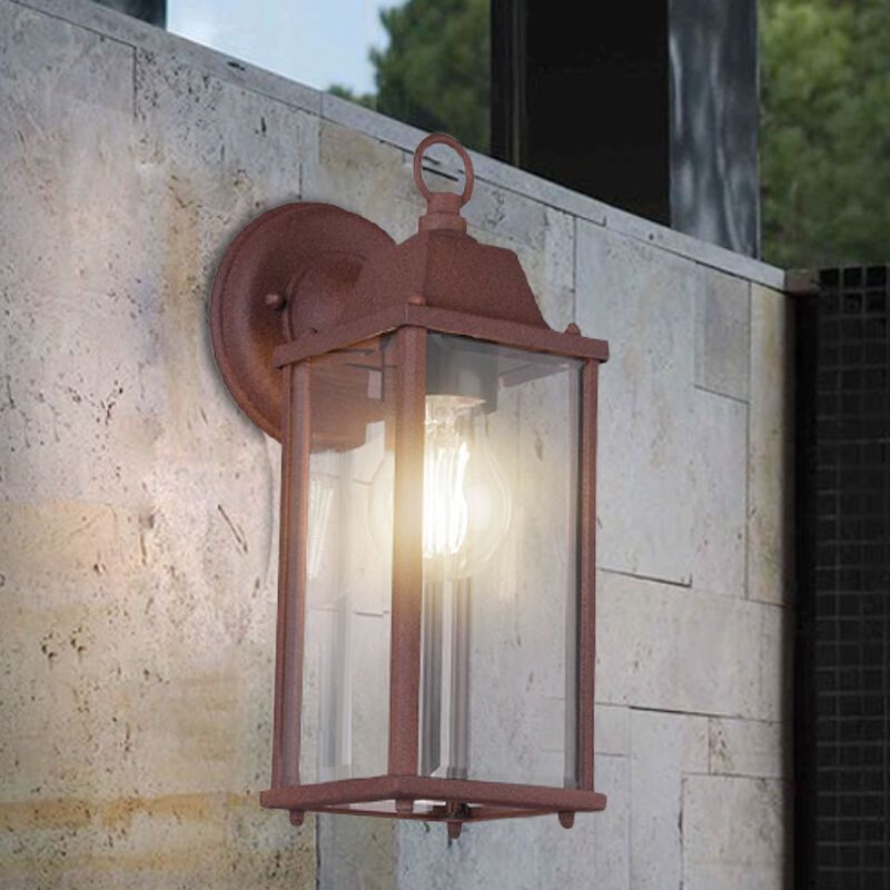 Luminaire extérieur industrielle couleur rouille, Celeste, IP23 Luminaire extérieur industrielle couleur rouille, Celeste, IP23