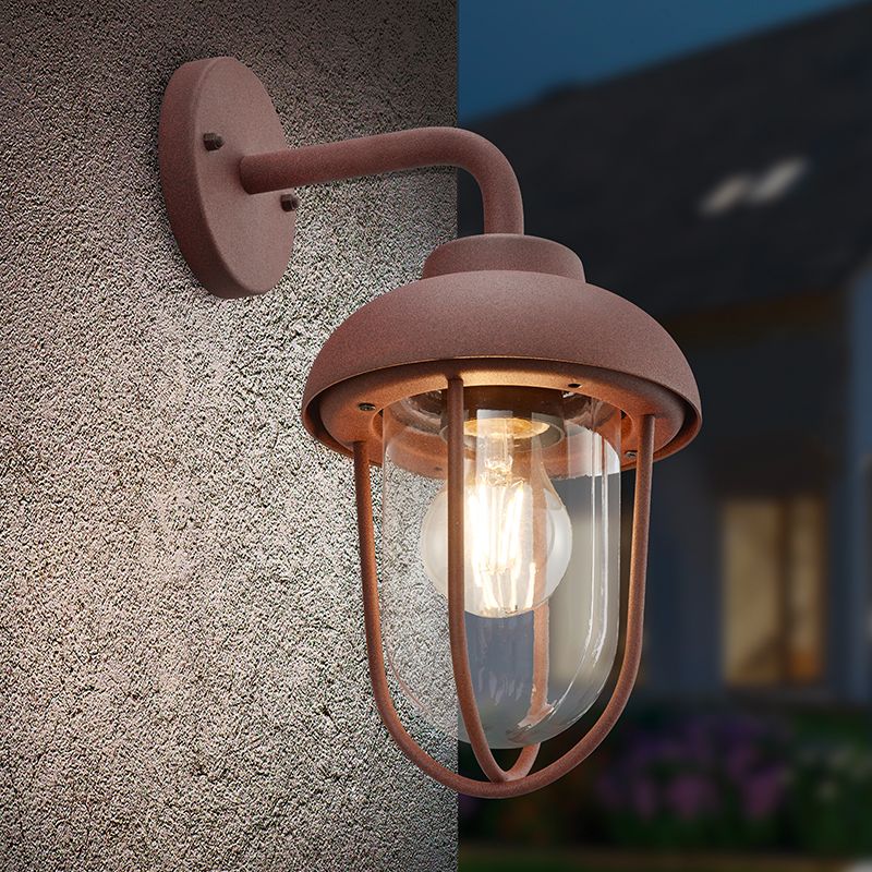 Luminaire extérieur industrielle couleur rouille, Trevor, IP44