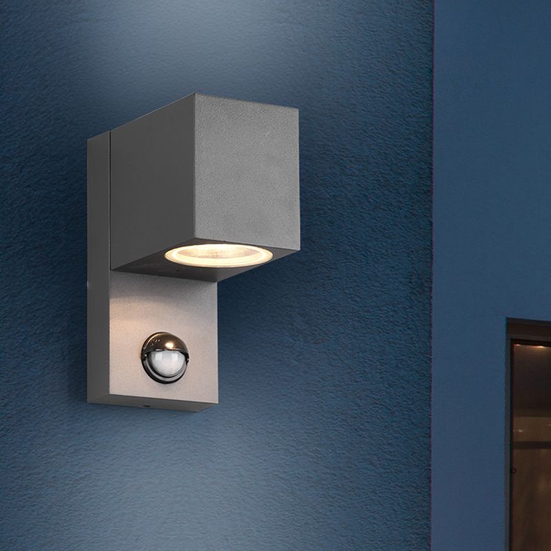 Applique extérieur avec détecteur de mouvement moderne anthracite, Laurien, IP44