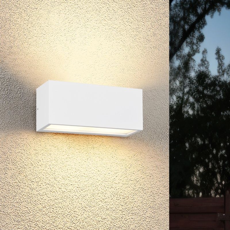 Applique up and down moderne blanche, Meryem, IP44