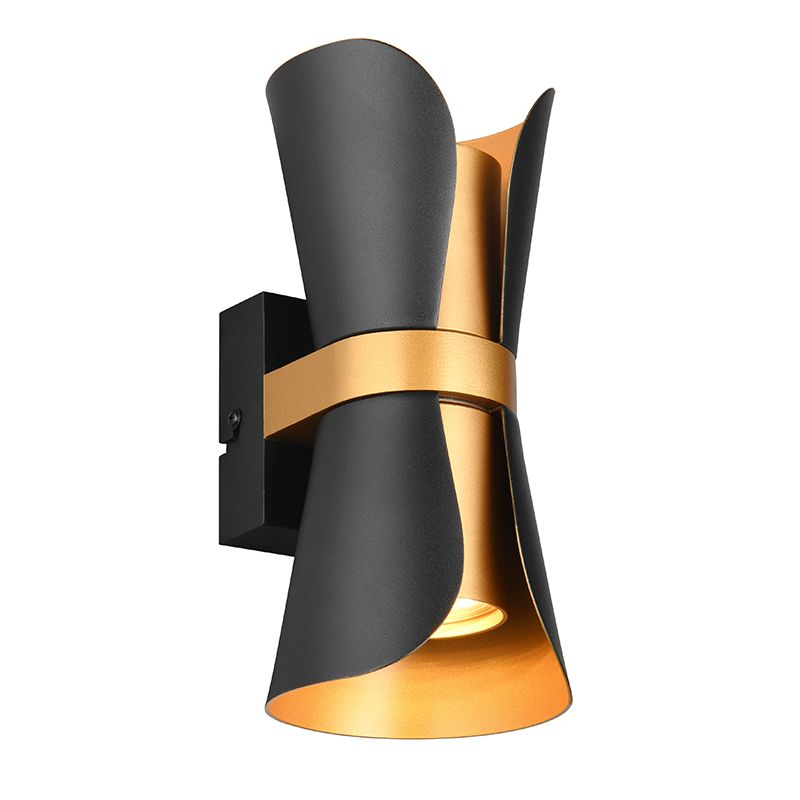 Applique murale design noire, Suad, avec interrupteur Applique murale design noire, Suad, avec interrupteur