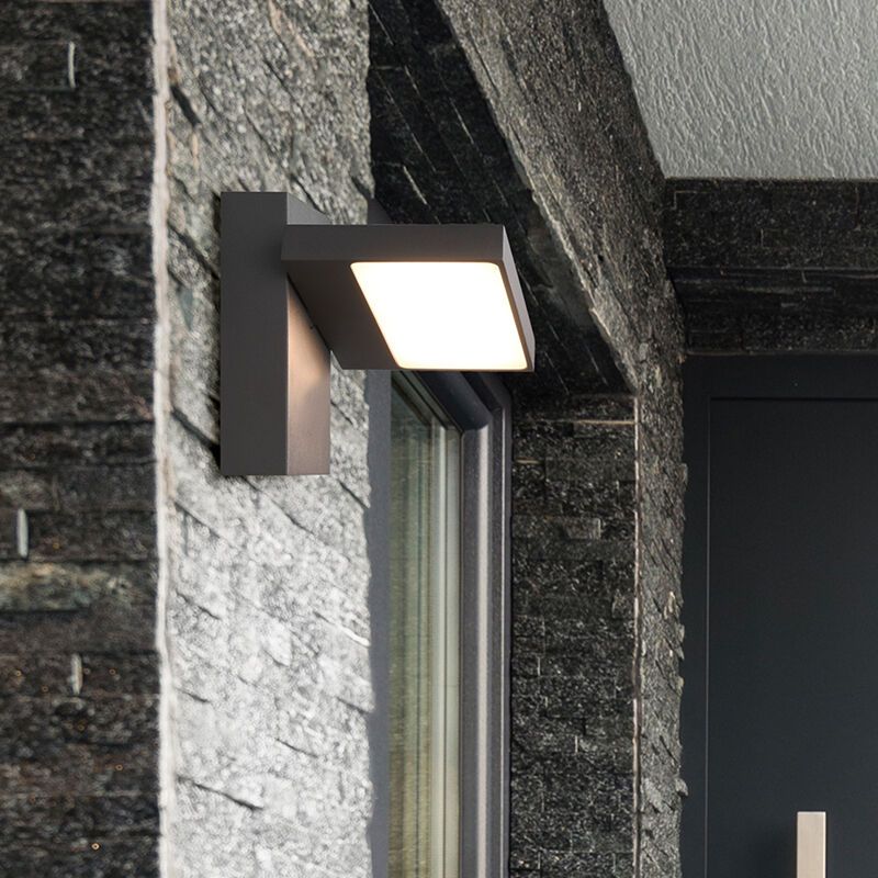 Luminaire extérieur moderne anthracite, Tabita, 8W, 3000K LED, IP54