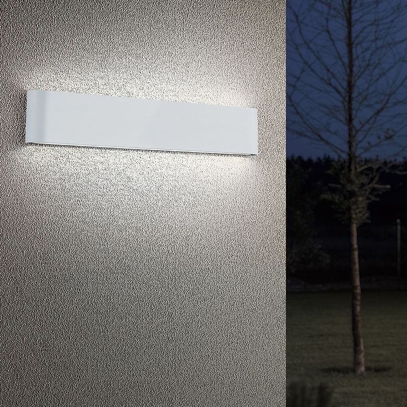 Luminaire extérieur moderne blanc, Bridlington, 8W, 3000K LED, IP54 Luminaire extérieur moderne blanc, Bridlington, 8W, 3000K LED, IP54