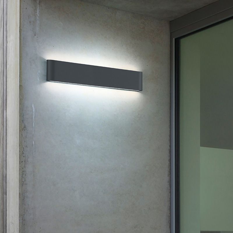 Luminaire extérieur moderne anthracite, Bridlington, 8W, 3000K LED, IP54