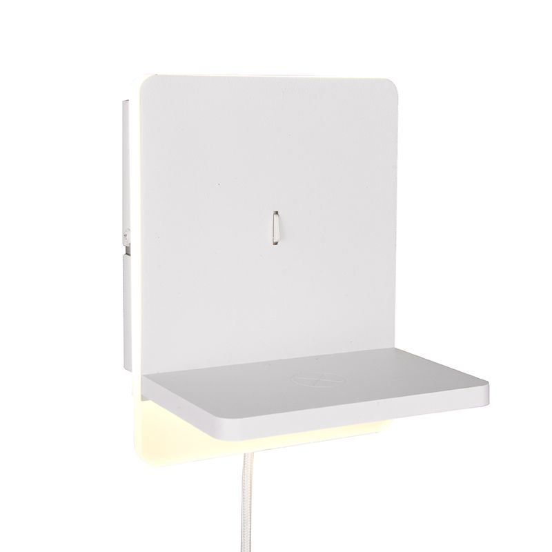 Applique murale moderne blanche, Margje, 9W, 3000K LED, avec interrupteur Applique murale moderne blanche, Margje, 9W, 3000K LED, avec interrupteur