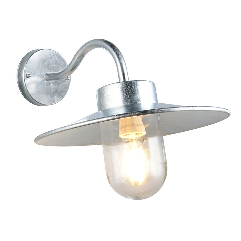Luminaire extérieur classique zinc, Pleun, IP44