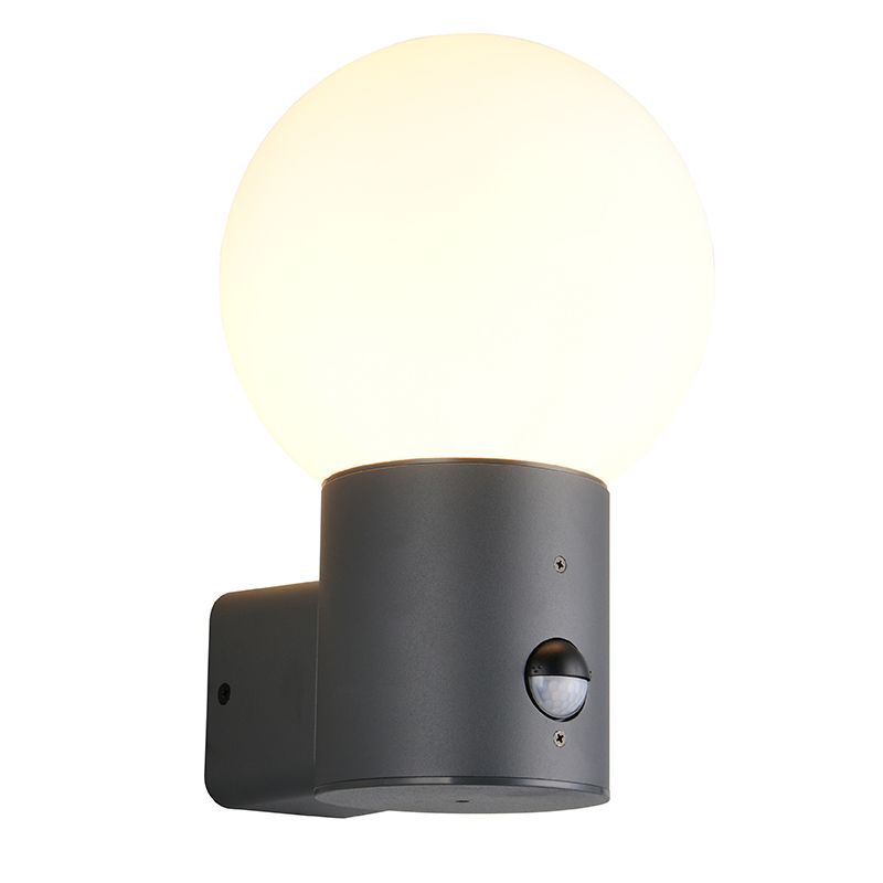 Applique extérieur avec détecteur de mouvement moderne anthracite, Ouarda, IP44
