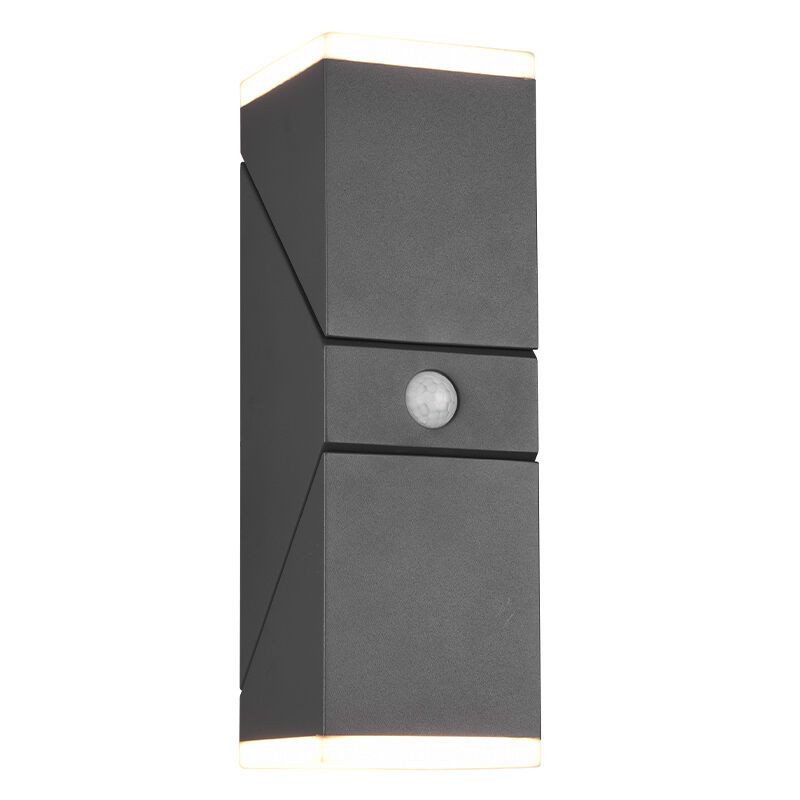 Applique extérieur avec détecteur de mouvement moderne anthracite, Liron, 7W, 3000K LED, IP54