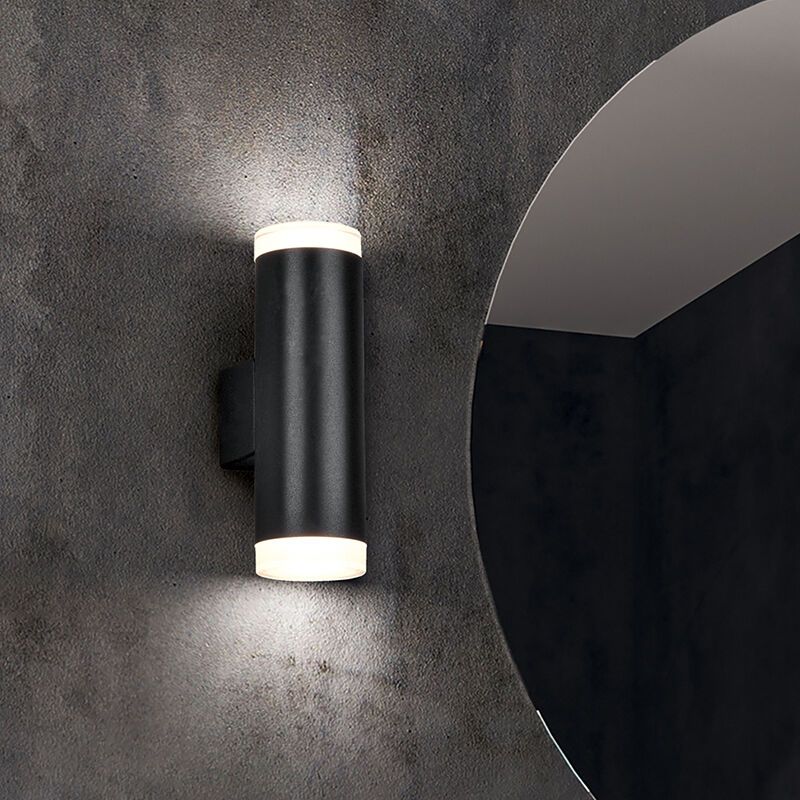 Applique salle de bain moderne noire, Spjald, 4W, 3000K LED, IP44 Applique salle de bain moderne noire, Spjald, 4W, 3000K LED, IP44
