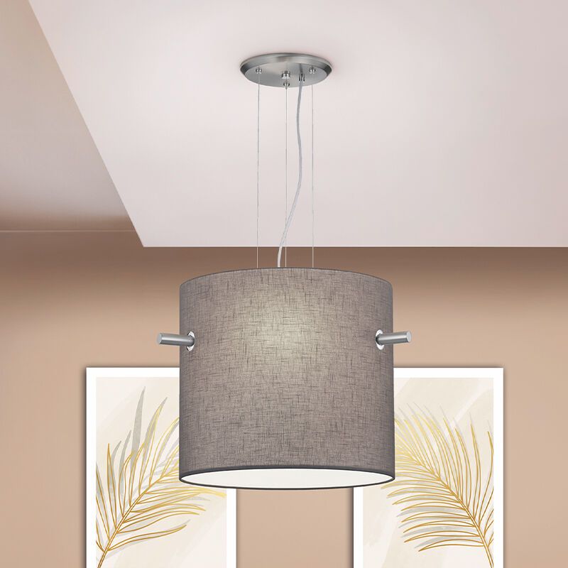 Suspension table à manger en métal grise, Myke