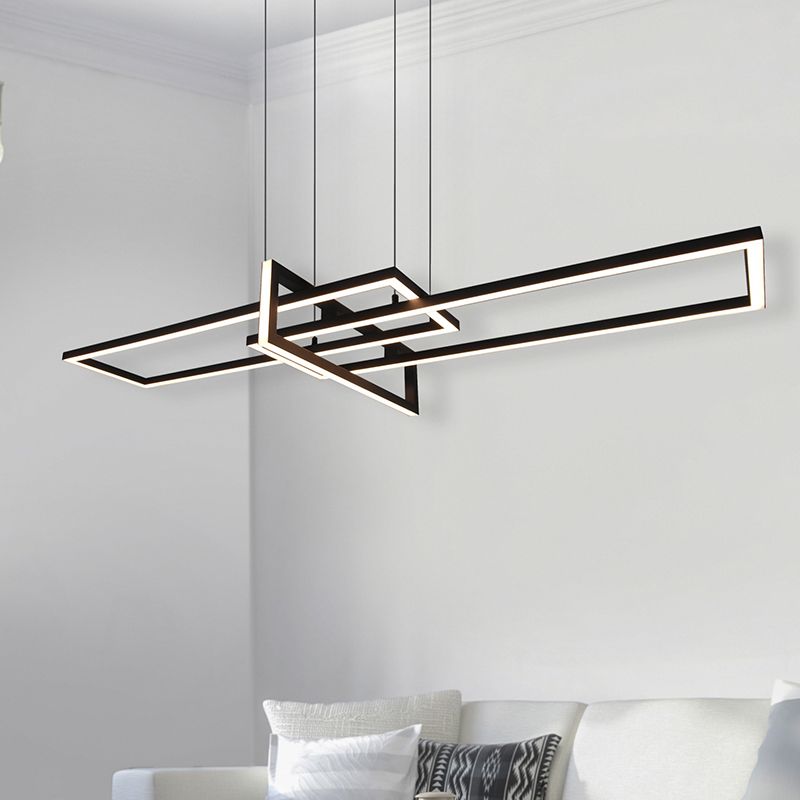 Suspension moderne noire, Hatun, 34W, 3000K LED