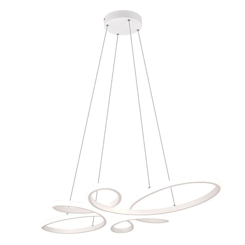 Suspension table à manger design blanche, Vikash, 32W, 4000K LED, gradable en 3 étapes Suspension table à manger design blanche, Vikash, 32W, 4000K LED, gradable en 3 étapes