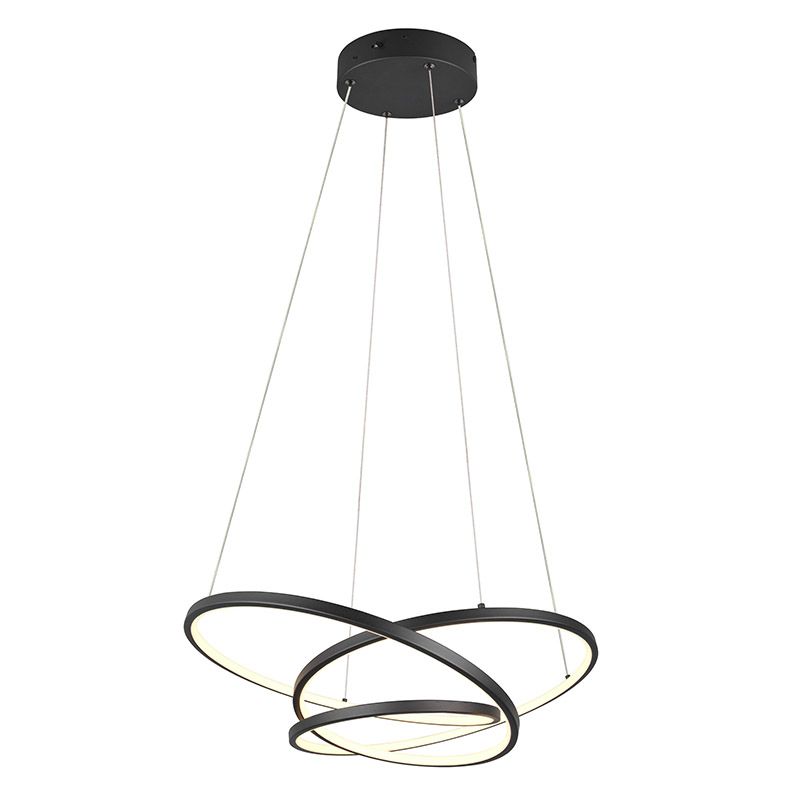 Suspension design noire, Teodore, 34W, white switch LED, gradable en 3 étapes