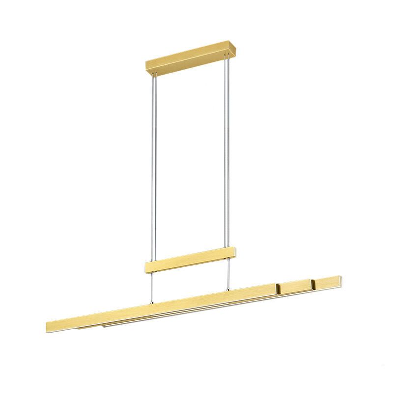 Suspension moderne laiton, Jessey, 42W, blanc chaud à froid réglable LED, avec variateur tactile