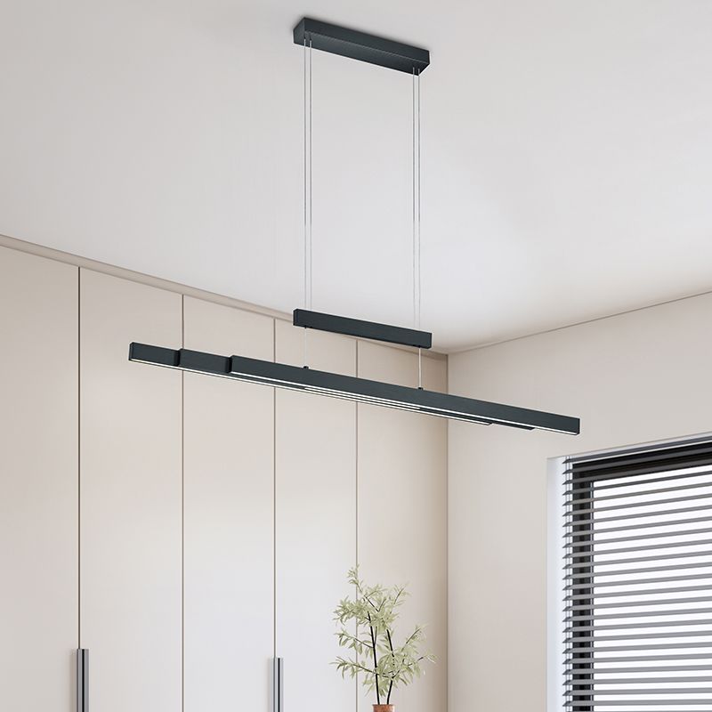 Suspension moderne noire, Jessey, 42W, blanc chaud à froid réglable LED, avec variateur tactile
